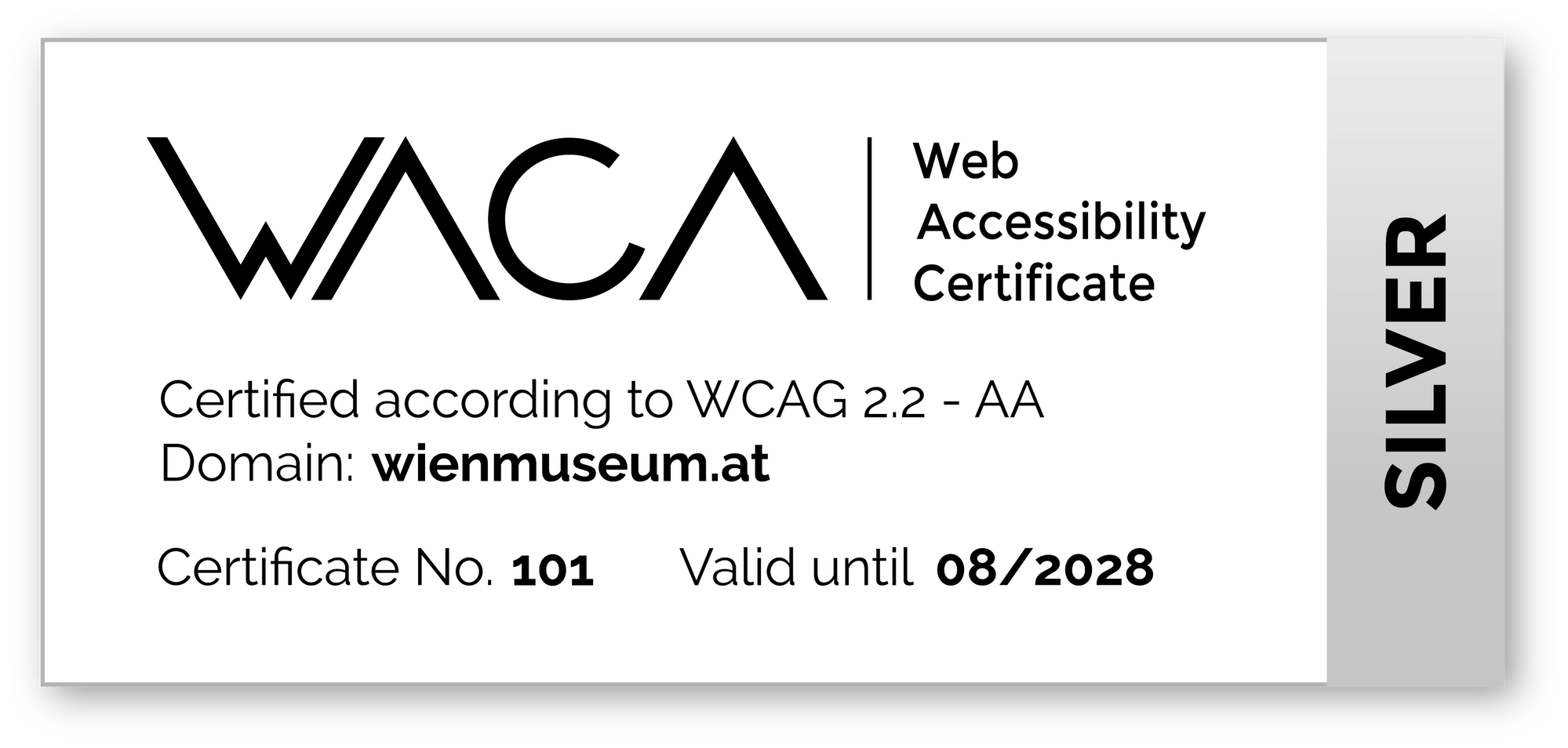 WACA Certificate Wien Museum