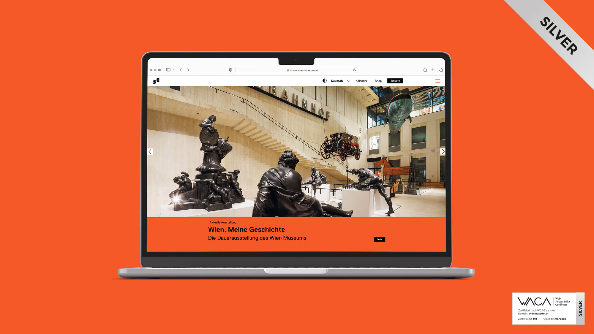 Wien Museum screenshot of the website